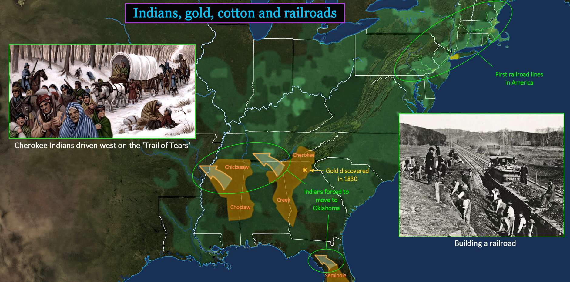 Indian Removal Act, 1830 map